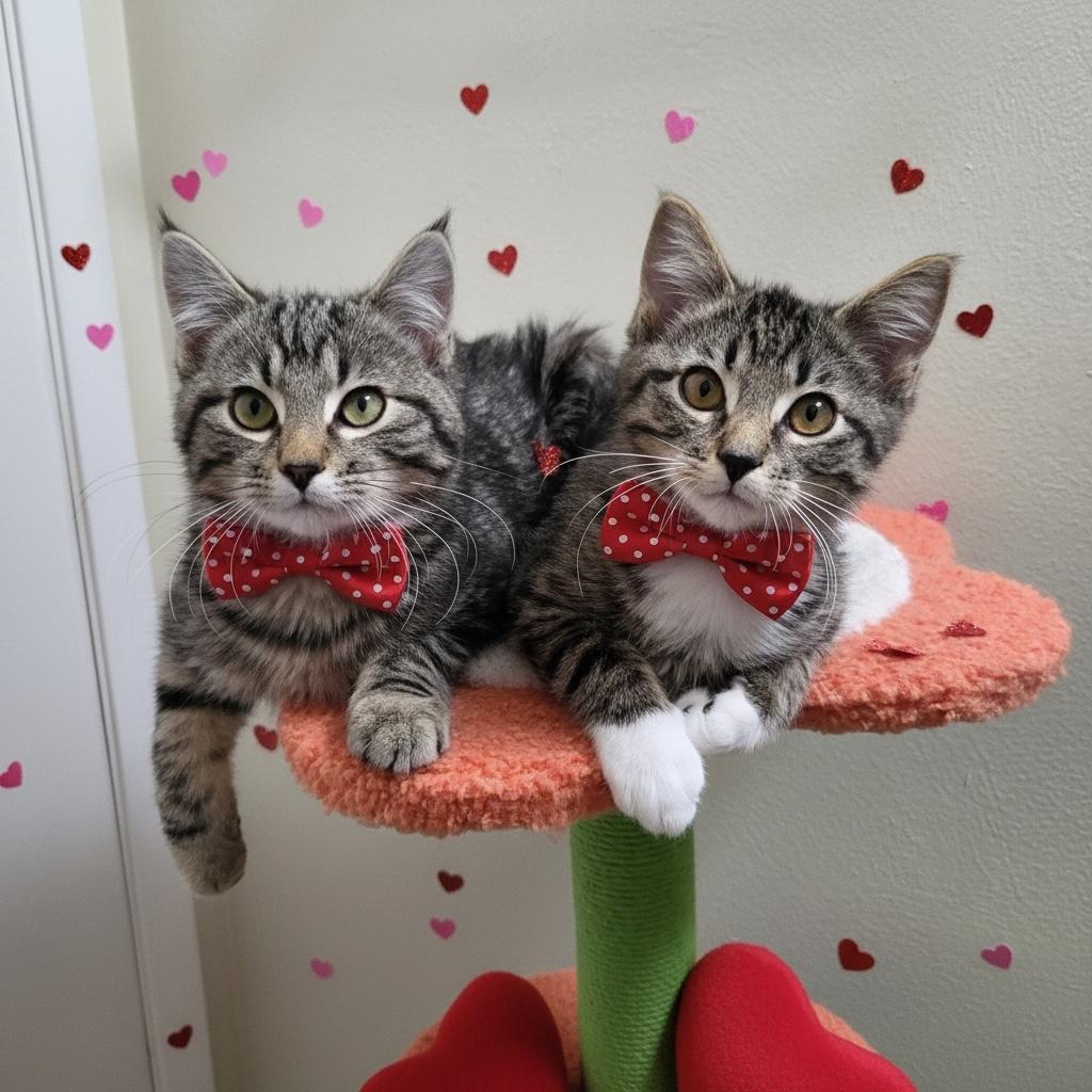 Elliot & Finn, ADOPTABLE, Kitten Male Tabby.