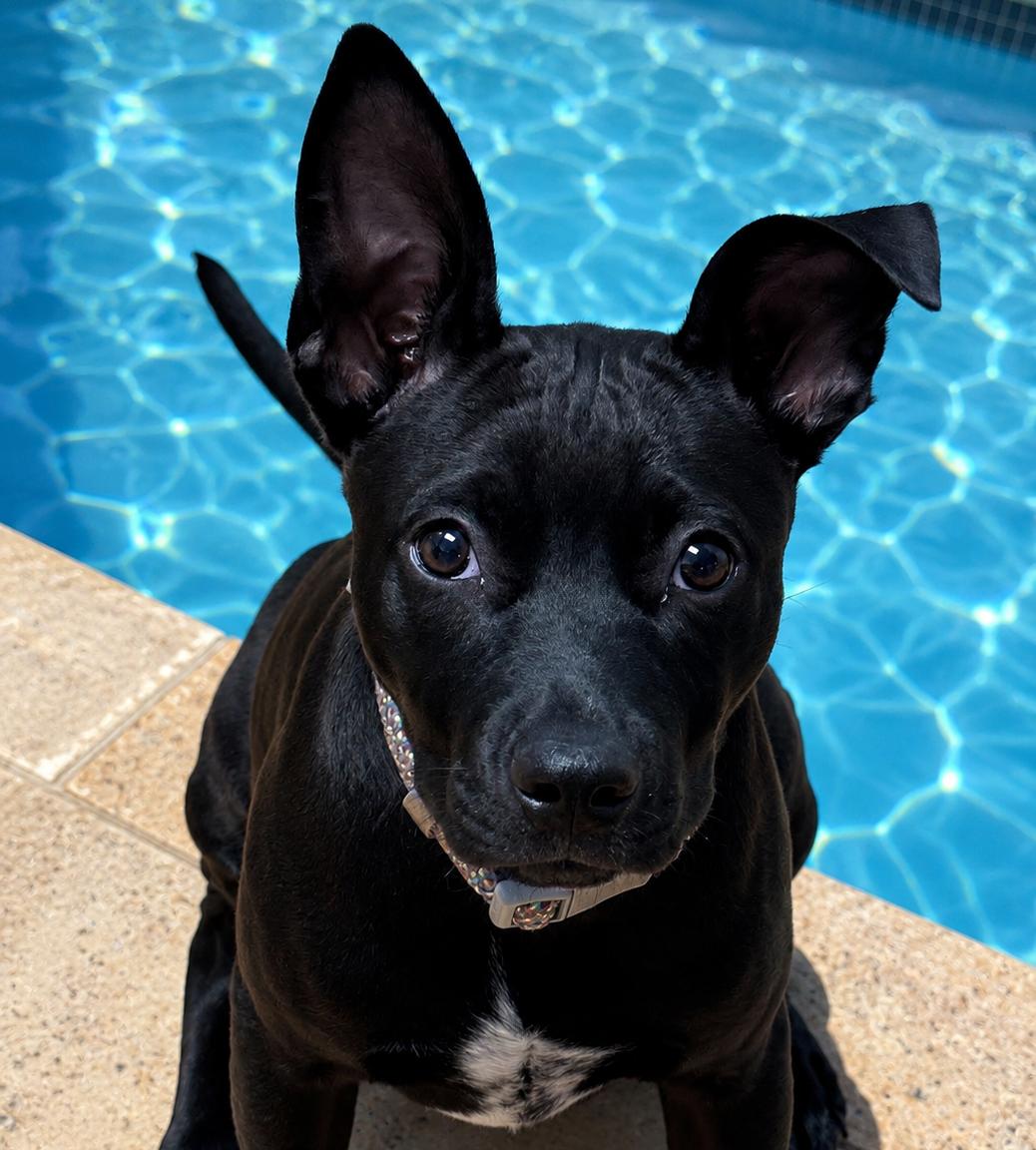 Chai, Adoptable, Puppy Female Labrador Retriever & Pit Bull Terrier.