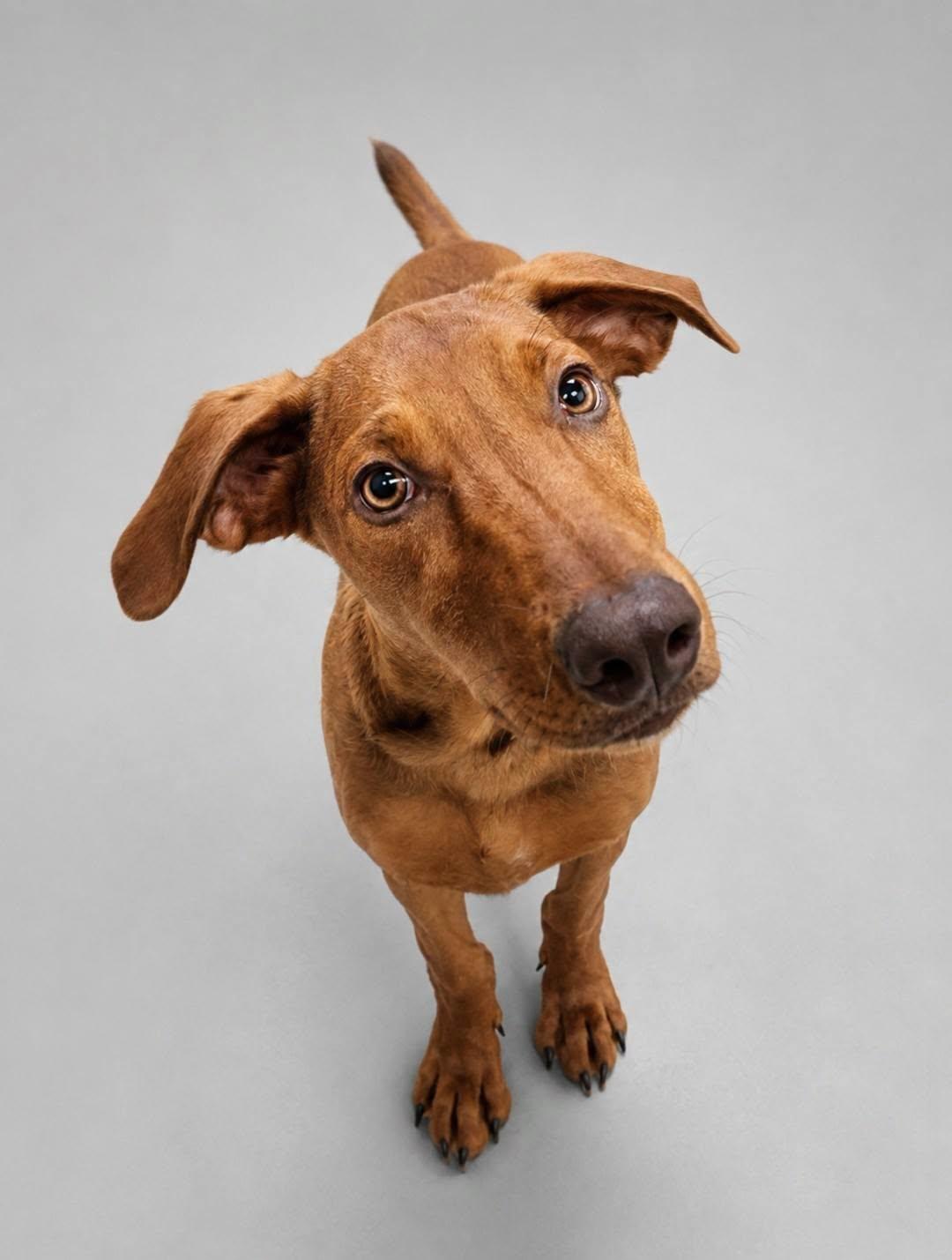 Choco, Adopted, Puppy Male Vizsla.