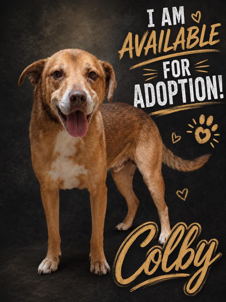 Colby, Adoptable, Senior Male Mixed Breed.
