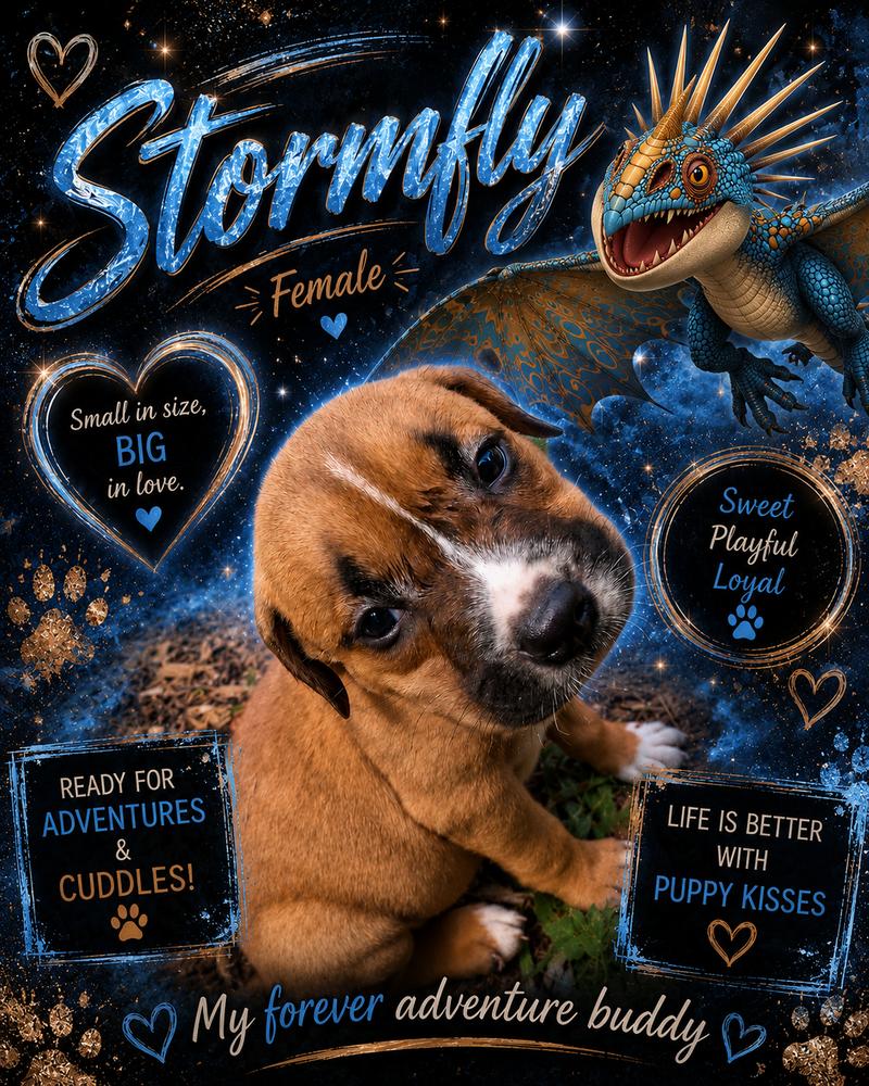 Stormfly, Adoptable, Puppy Female Mixed Breed.