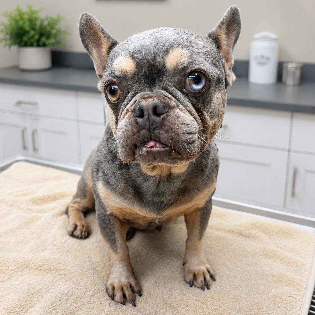 Fiona , adopted, Puppy Female French Bulldog.