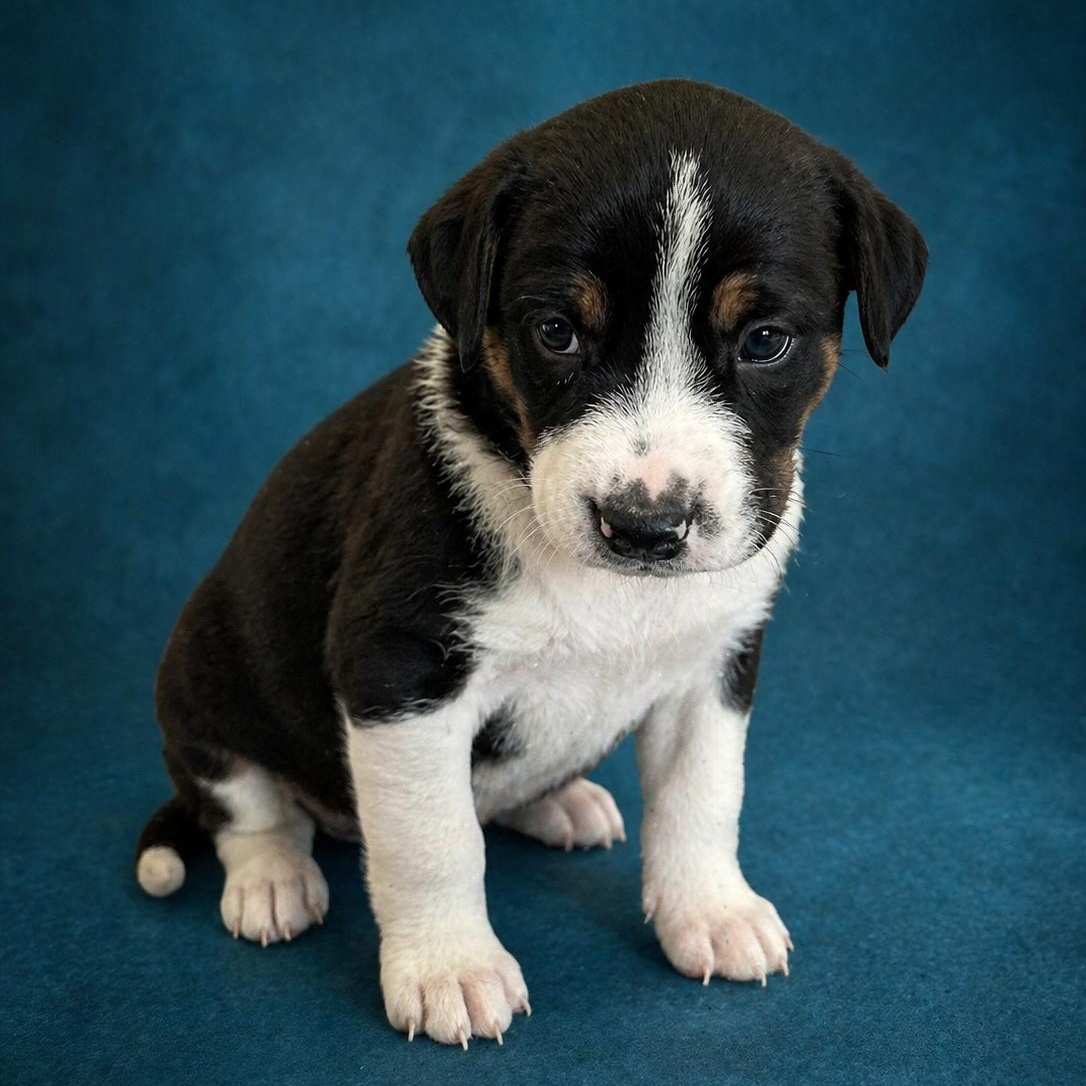 Mossy, adopted, Puppy Male Labrador Retriever & Hound.