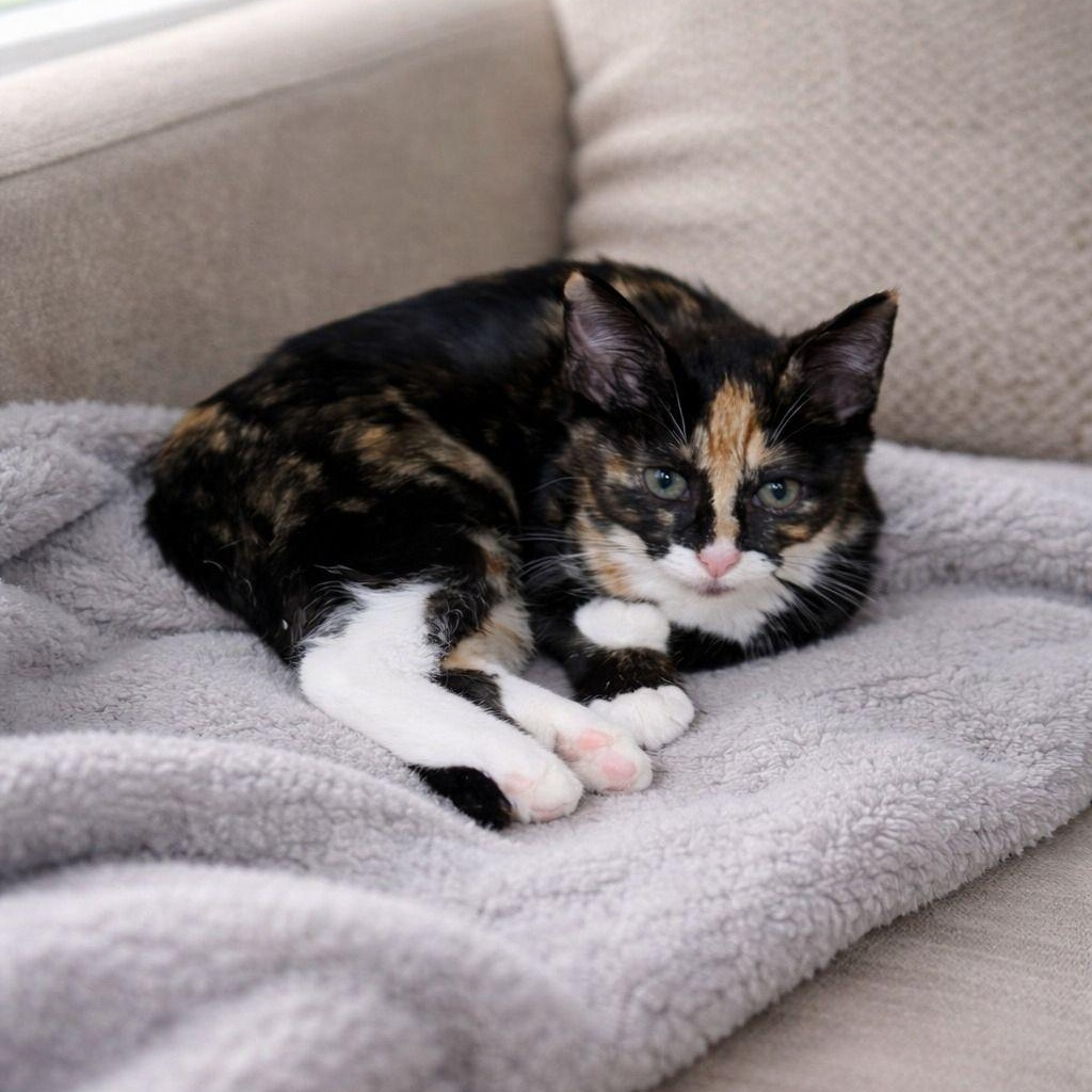 Candy, adopted, Kitten Female Domestic Short Hair.