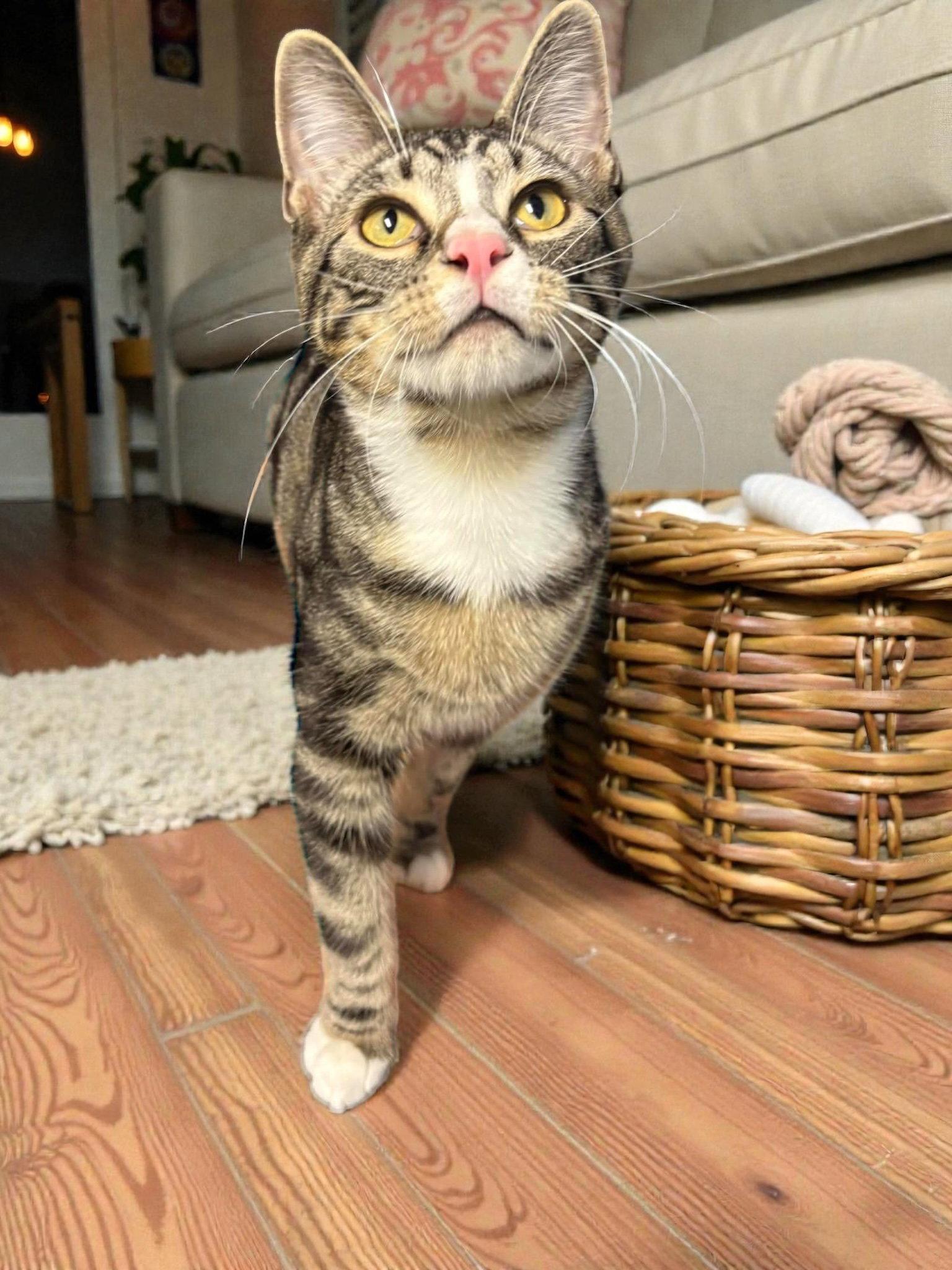 Twist, Adopted, Young Male Domestic Short Hair.