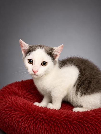 Bulldozer, Adoptable, Kitten Female Domestic Short Hair & Domestic Short Hair.