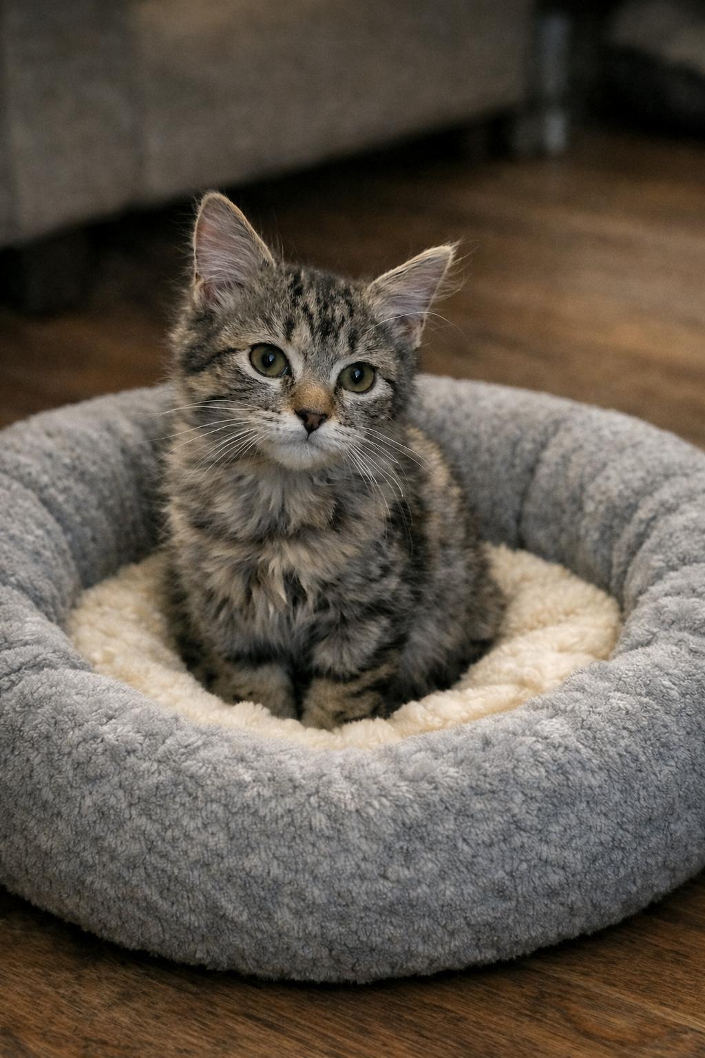 Fudge, adopted, Young Male Domestic Short Hair.