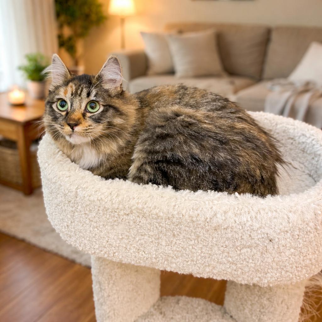 Plum, Adopted, Young Female Domestic Medium Hair.