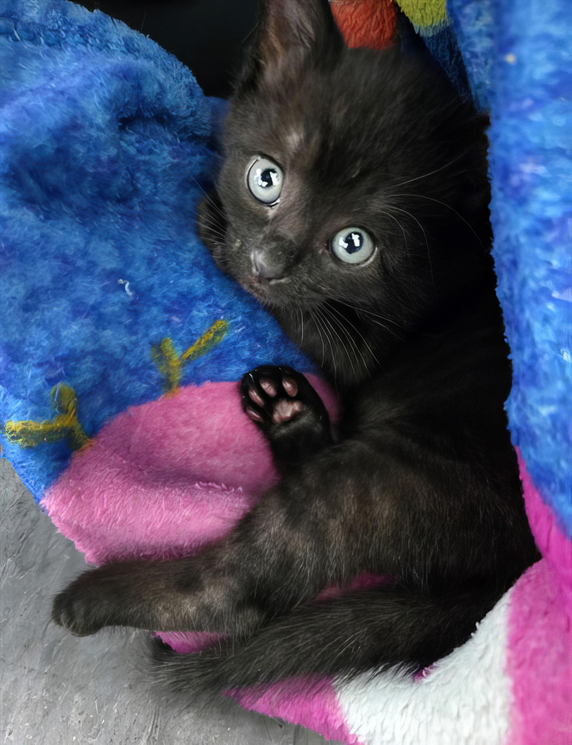 Bo, adopted, Kitten Female Domestic Short Hair.