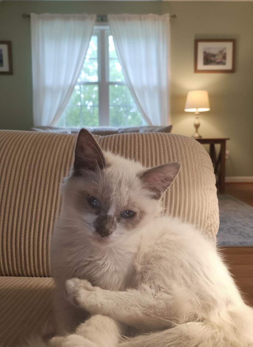 Asher, adopted, Kitten Male Snowshoe & Siamese.