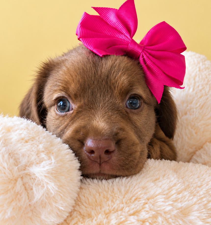 Lainey, Adoptable, Puppy Female Chocolate Labrador Retriever.