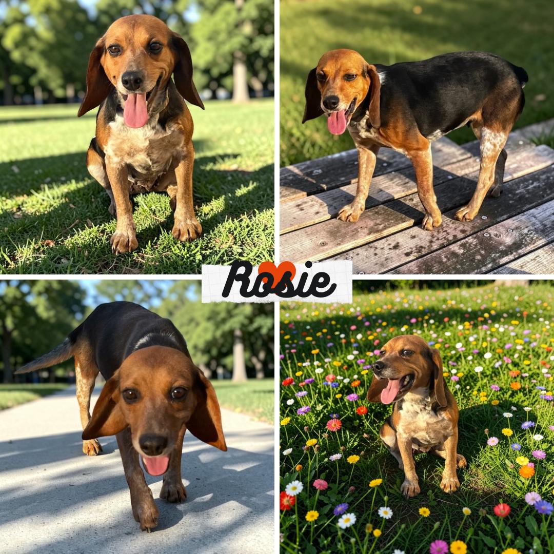 Rosie, adopted, Puppy Female Beagle.