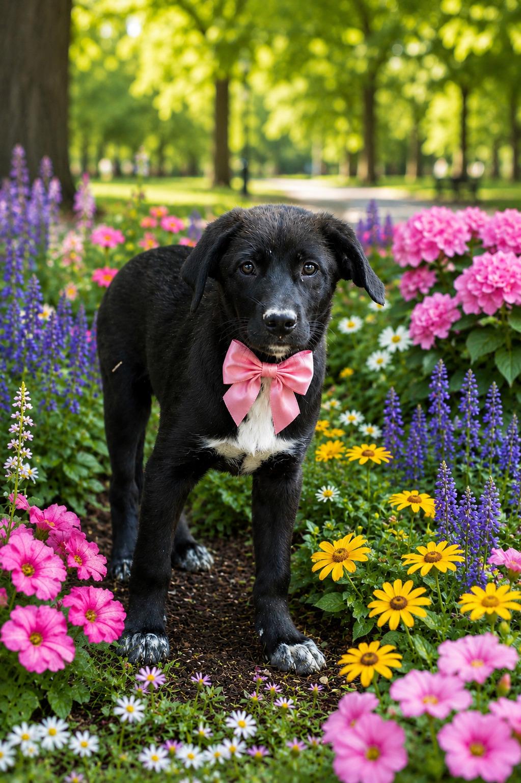 Flo, Adoptable, Puppy Female Black Labrador Retriever.