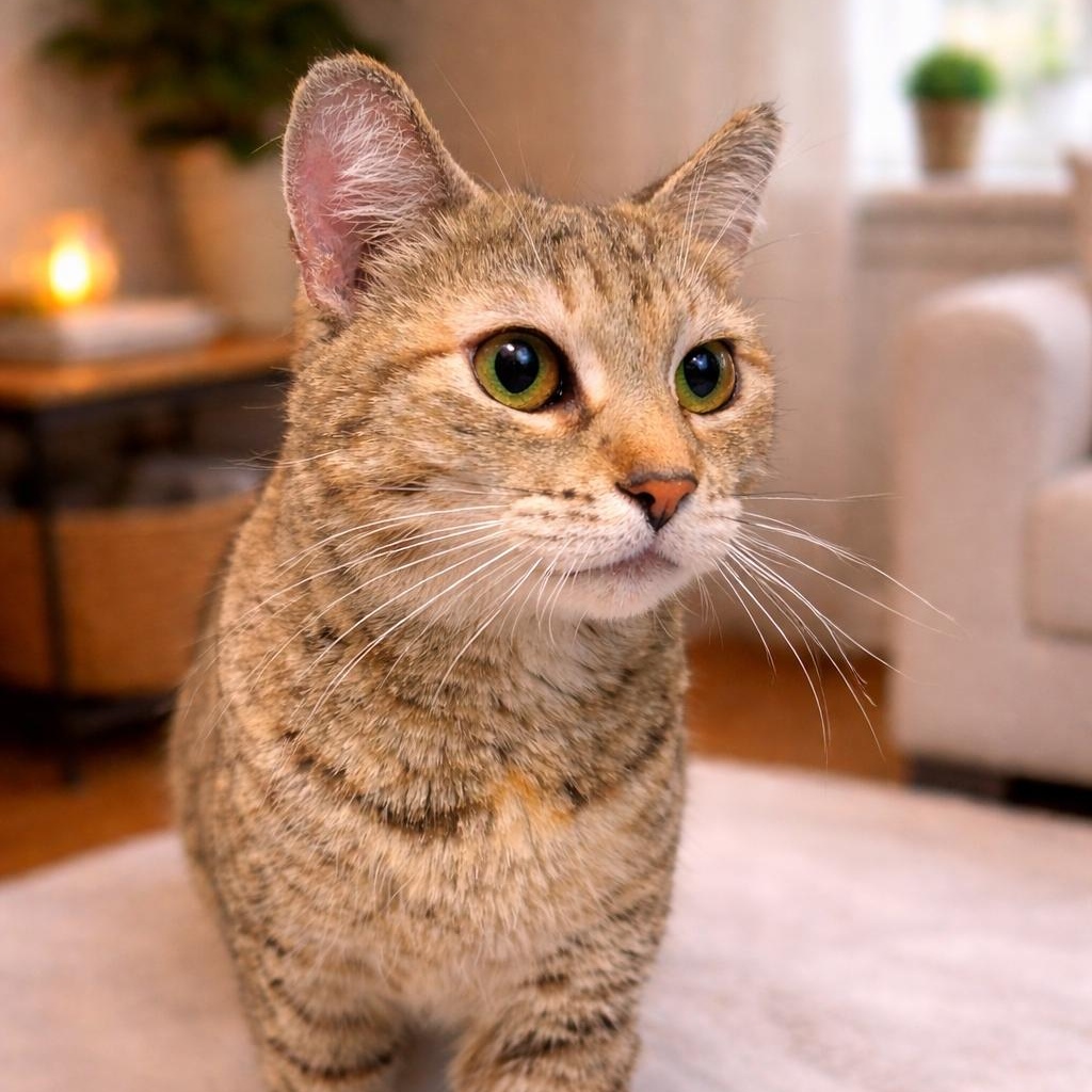 Kiwi, adopted, Adult Female Abyssinian & Domestic Short Hair.