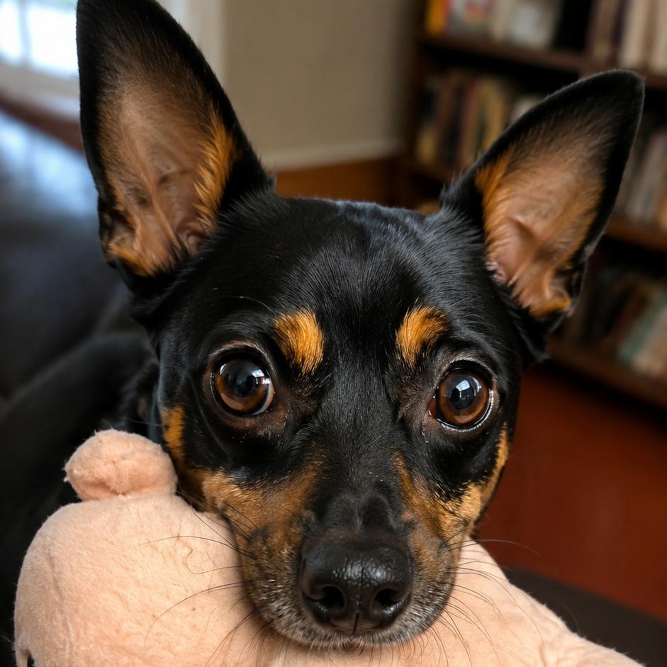Chorizo, ADOPTABLE, Adult Male Miniature Pinscher.