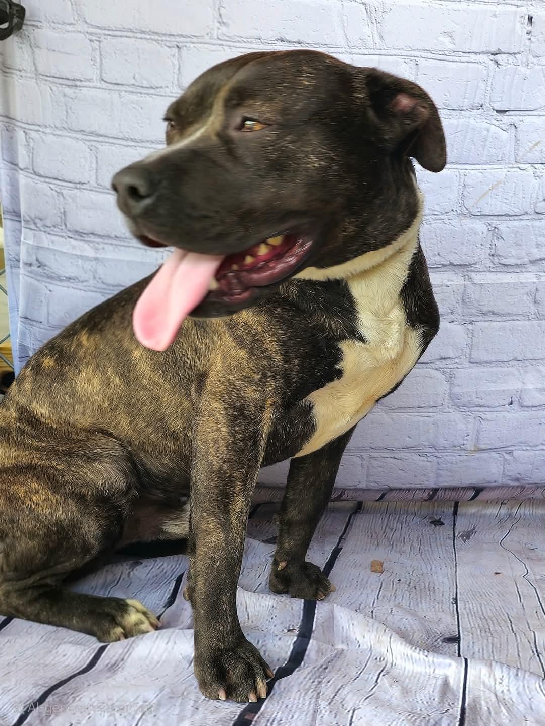 Enlarge KENT - Adorable Affectionate Playful Boy, Beautiful Golden Brindle coat, a Adoptable American Bully in Richmond, VA image 4/5