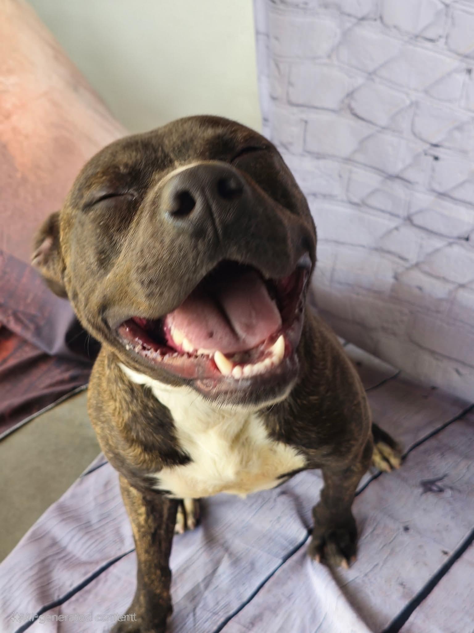 Enlarge KENT - Adorable Affectionate Playful Boy, Beautiful Golden Brindle coat, a Adoptable American Bully in Richmond, VA image 5/5