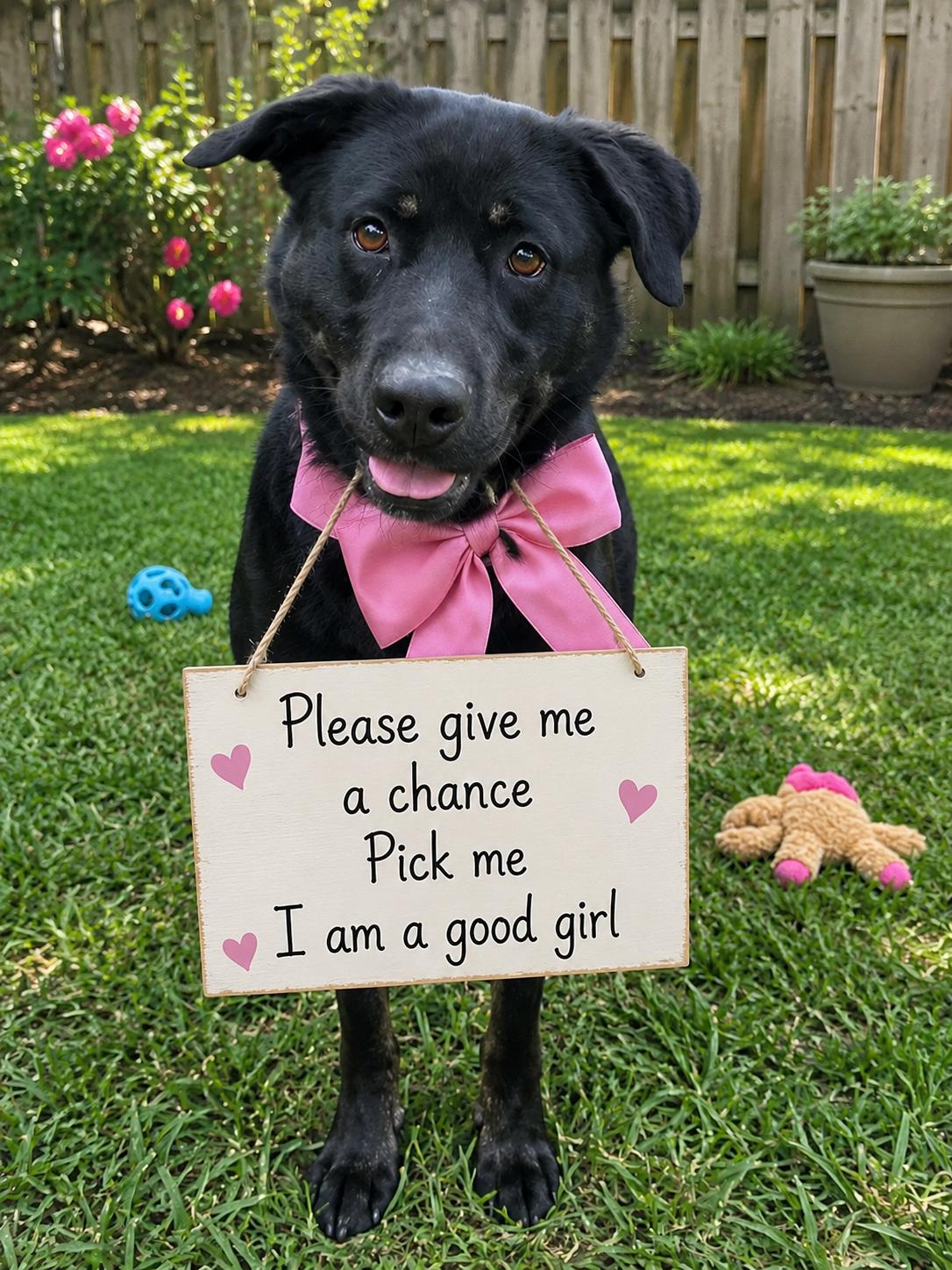 Black lab border collie female, a Adoptable mixed breed in Mount Laurel, NJ image 1/2