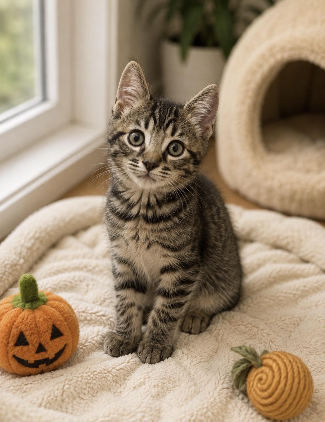 Winnie Poo, adopted, Kitten Male American Shorthair.