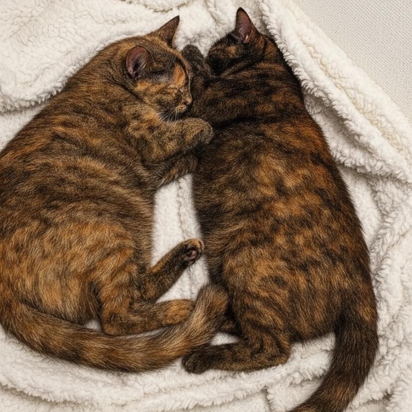 Enlarge Tess and Zoey (bonded mother and daughter), a Adoptable Domestic Short Hair in Knoxville, TN image 1/6