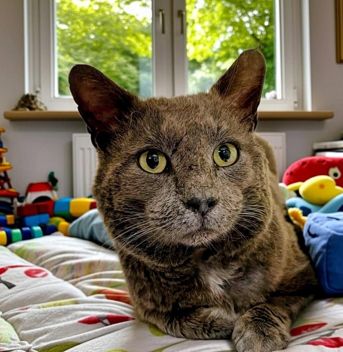 Enzo, Adoptable, Adult Male Domestic Short Hair & Russian Blue.