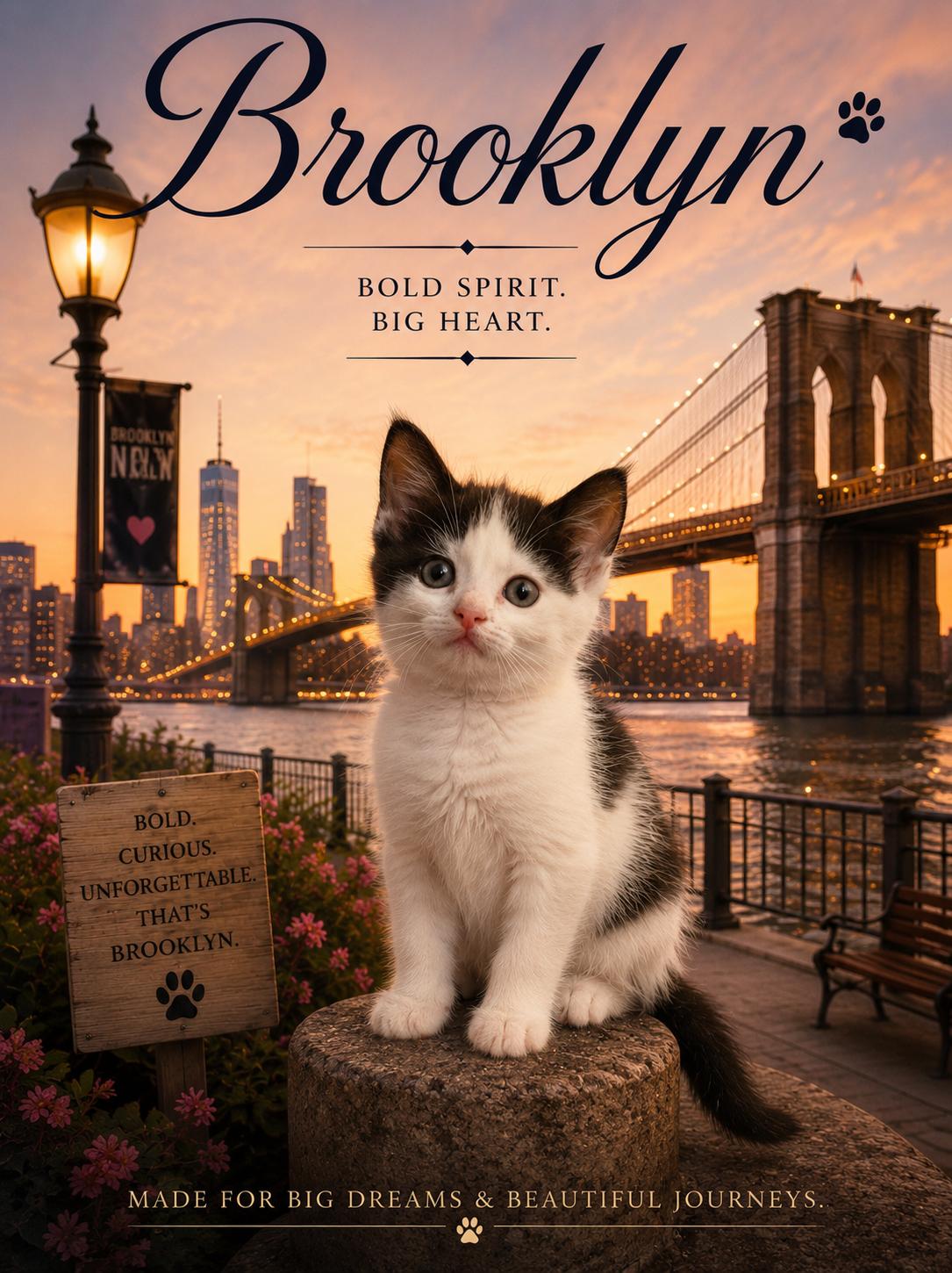 Brooklyn, adopted, Kitten Male Domestic Short Hair.
