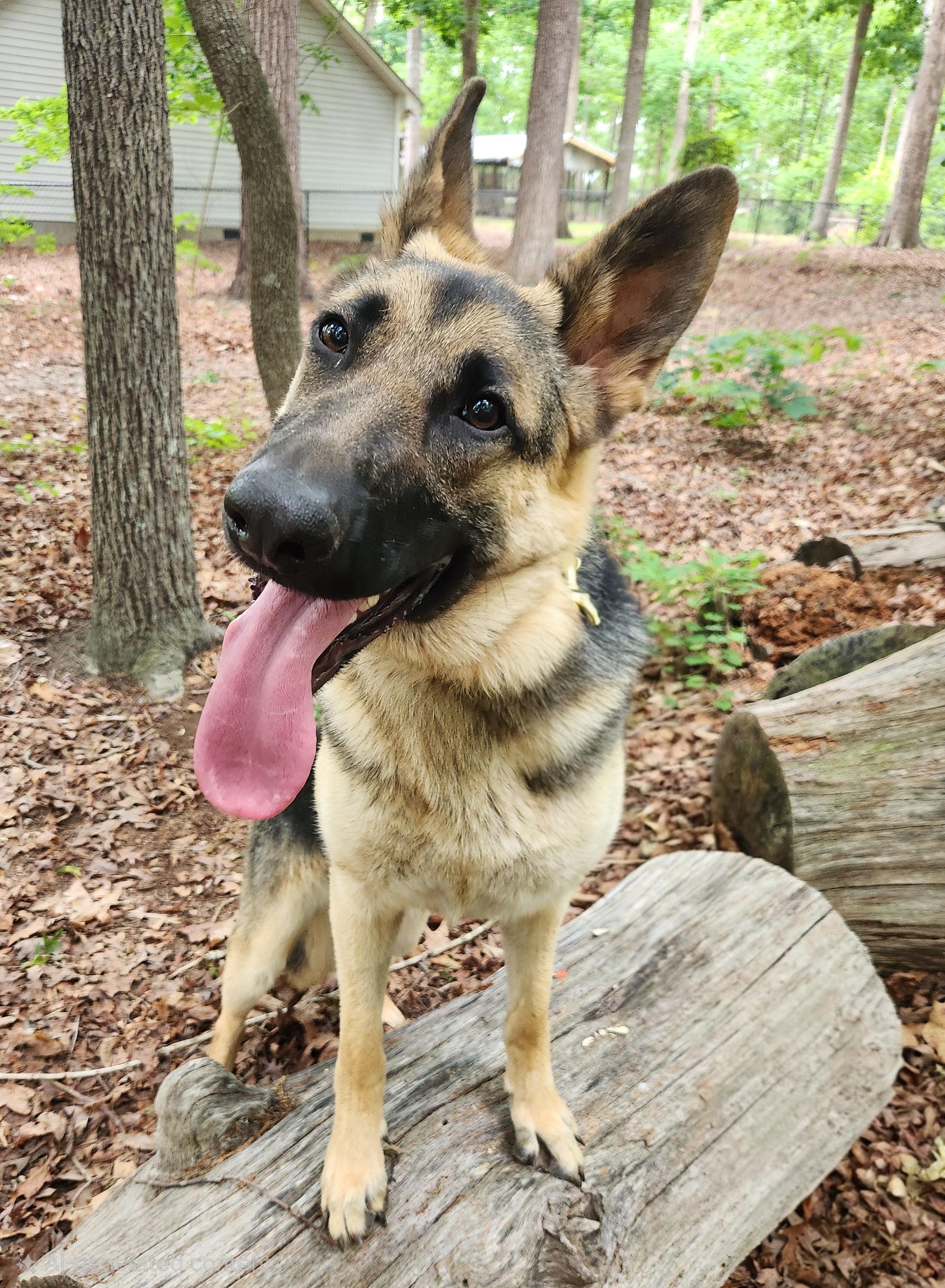 Harley, adopted, Young Female German Shepherd Dog.