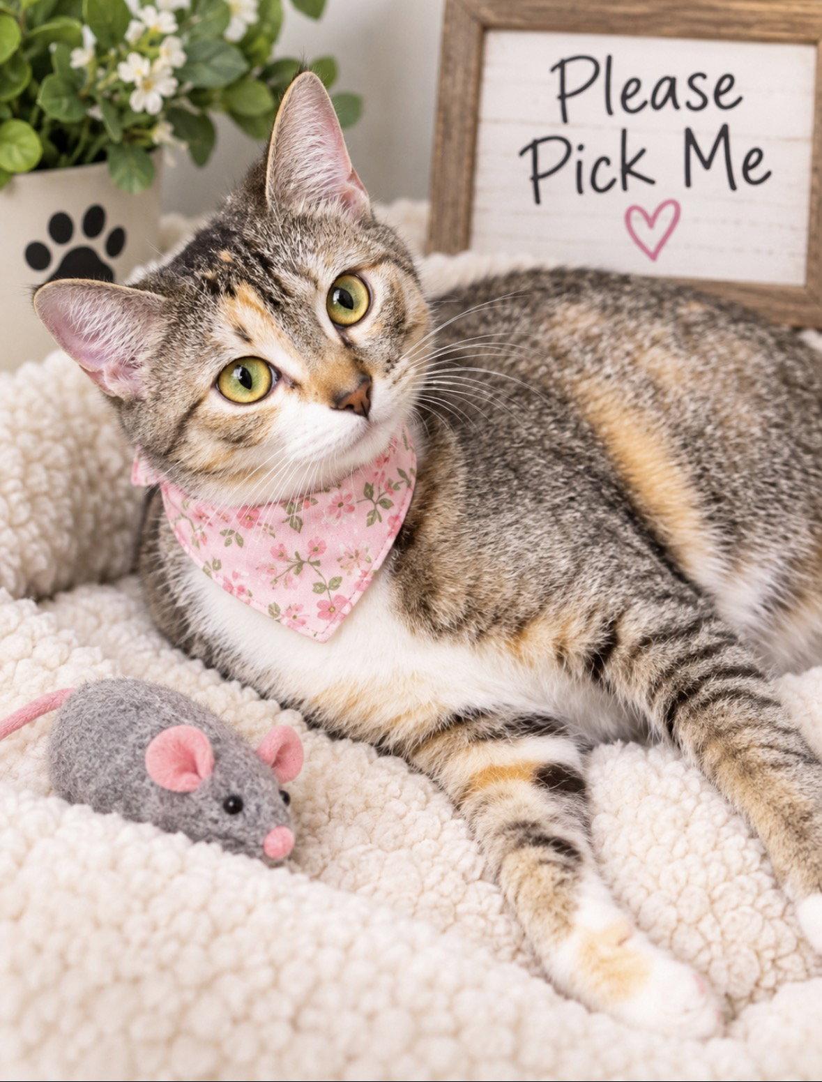 Betty, Adoptable, Young Female Dilute Calico.