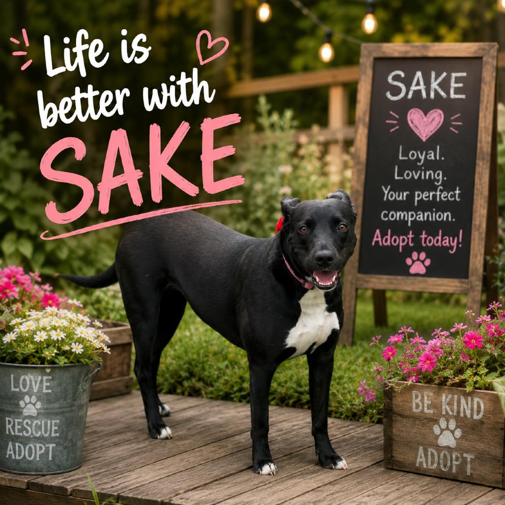 Saki, Adoptable, Adult Female Australian Kelpie & Black Labrador Retriever.