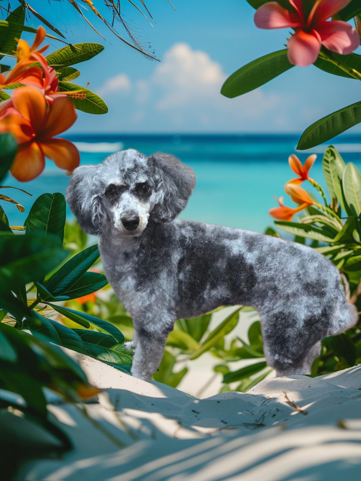 June, Adopted, Adult Female Poodle.