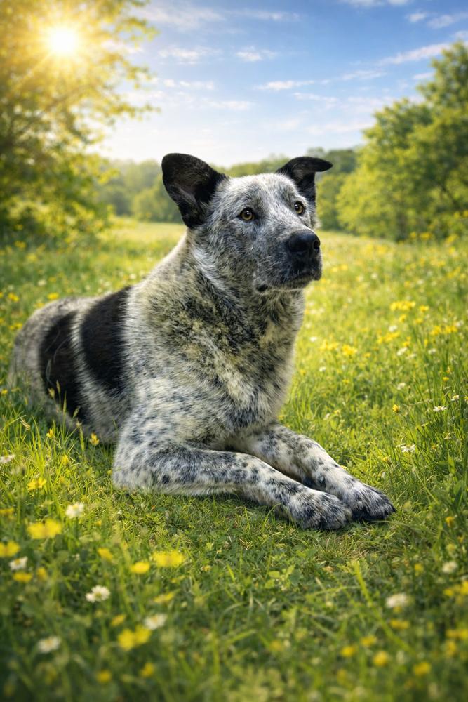 Bones, Adoptable, Young Male Great Pyrenees & Australian Cattle Dog / Blue Heeler.