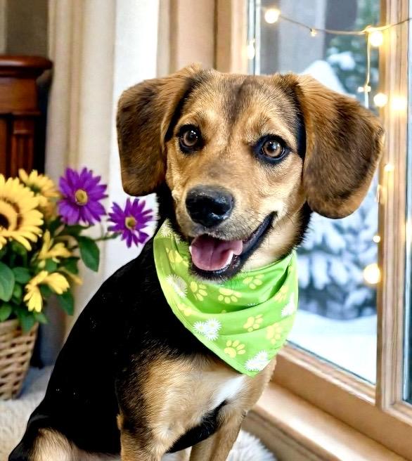 Daisy, adopted, Young Female Beagle.