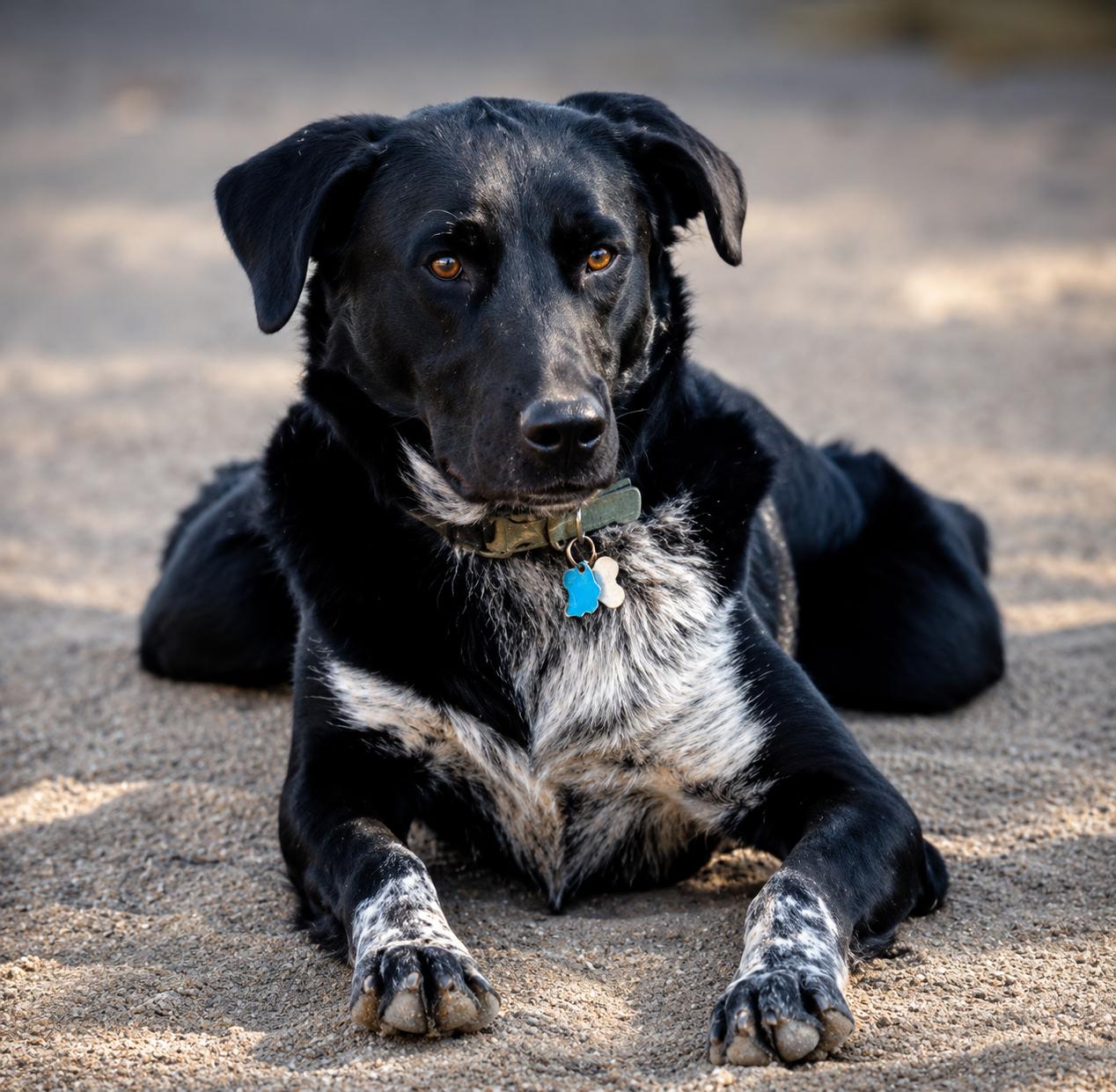 Elmo, ADOPTABLE, Adult Male Border Collie & German Shepherd Dog.