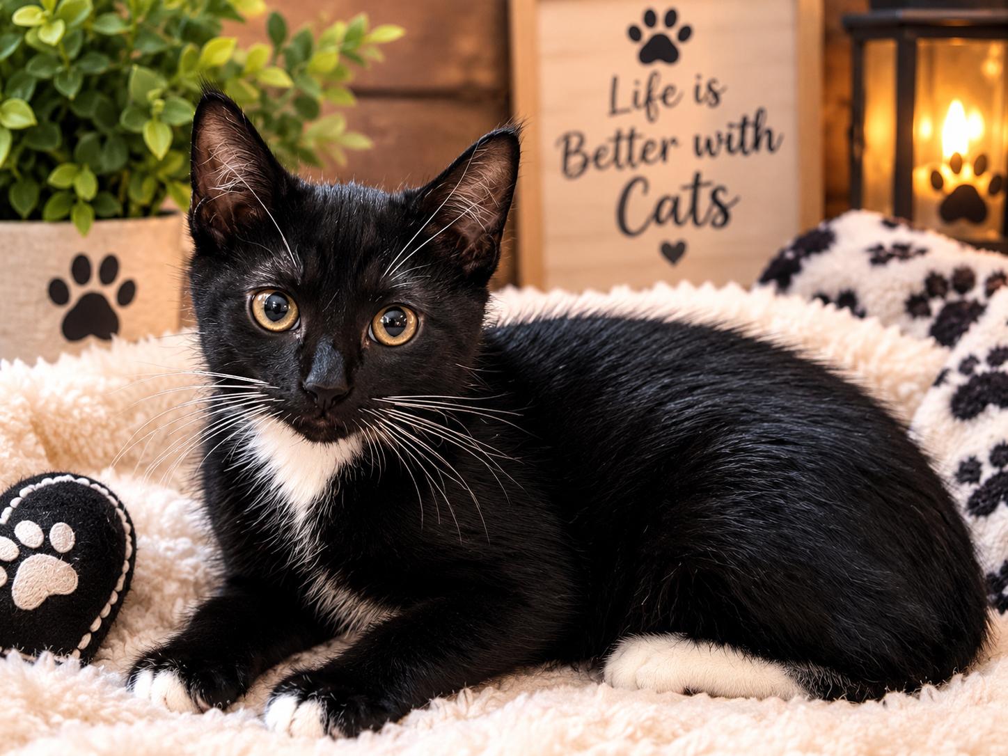 Puddles (Lisa-Fostered in TN), Adoptable, Kitten Male Domestic Short Hair.