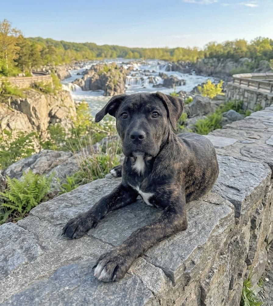 Sally Brown, adopted, Puppy Female American Staffordshire Terrier & Boxer.