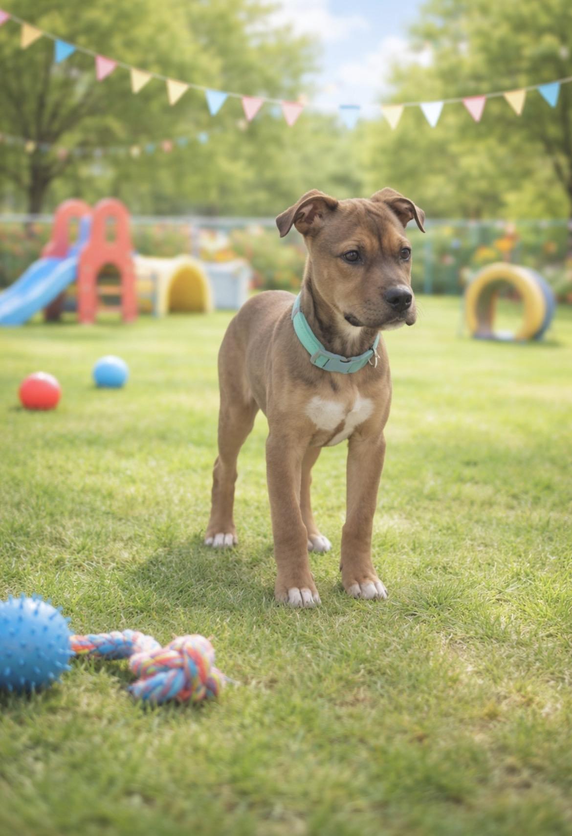 Jingle, Adoptable, Puppy Male Hound & Boxer.
