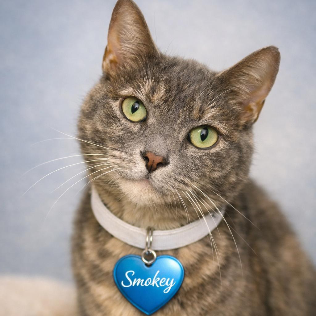 Smokey, Adoptable, Senior Female Domestic Short Hair.