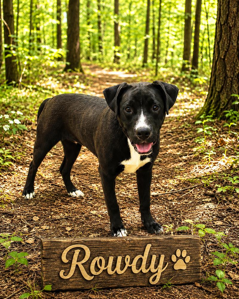 Rowdy, Adoptable, Young Male Labrador Retriever.