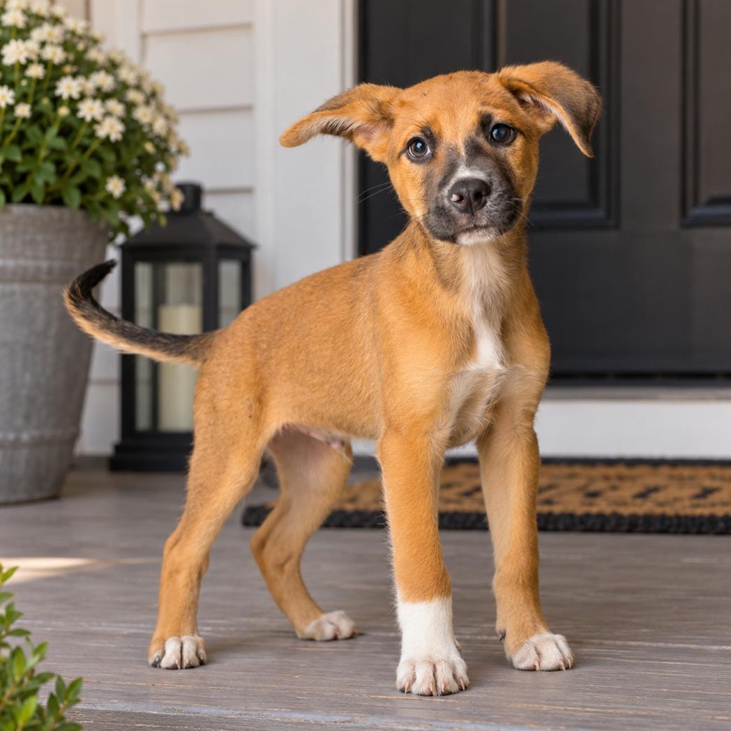 Neagan, Adopted, Puppy Male Mixed Breed.