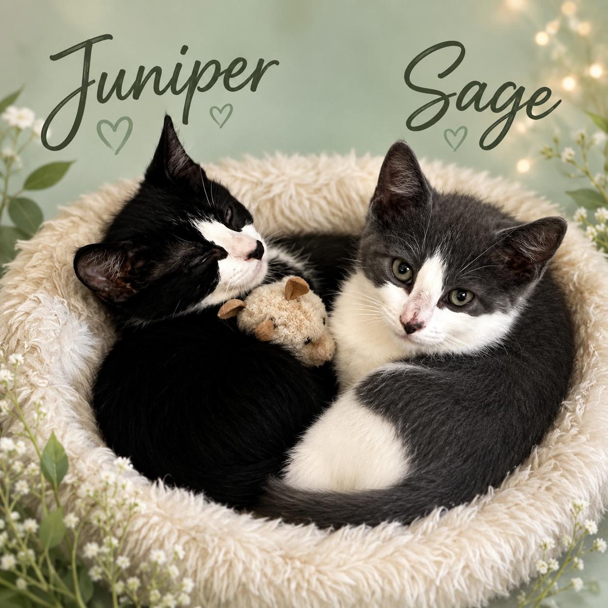 Enlarge Sage & Juniper-Bonded Pair Ready Now, a Adoptable Domestic Short Hair in Laurel, MD image 1/5