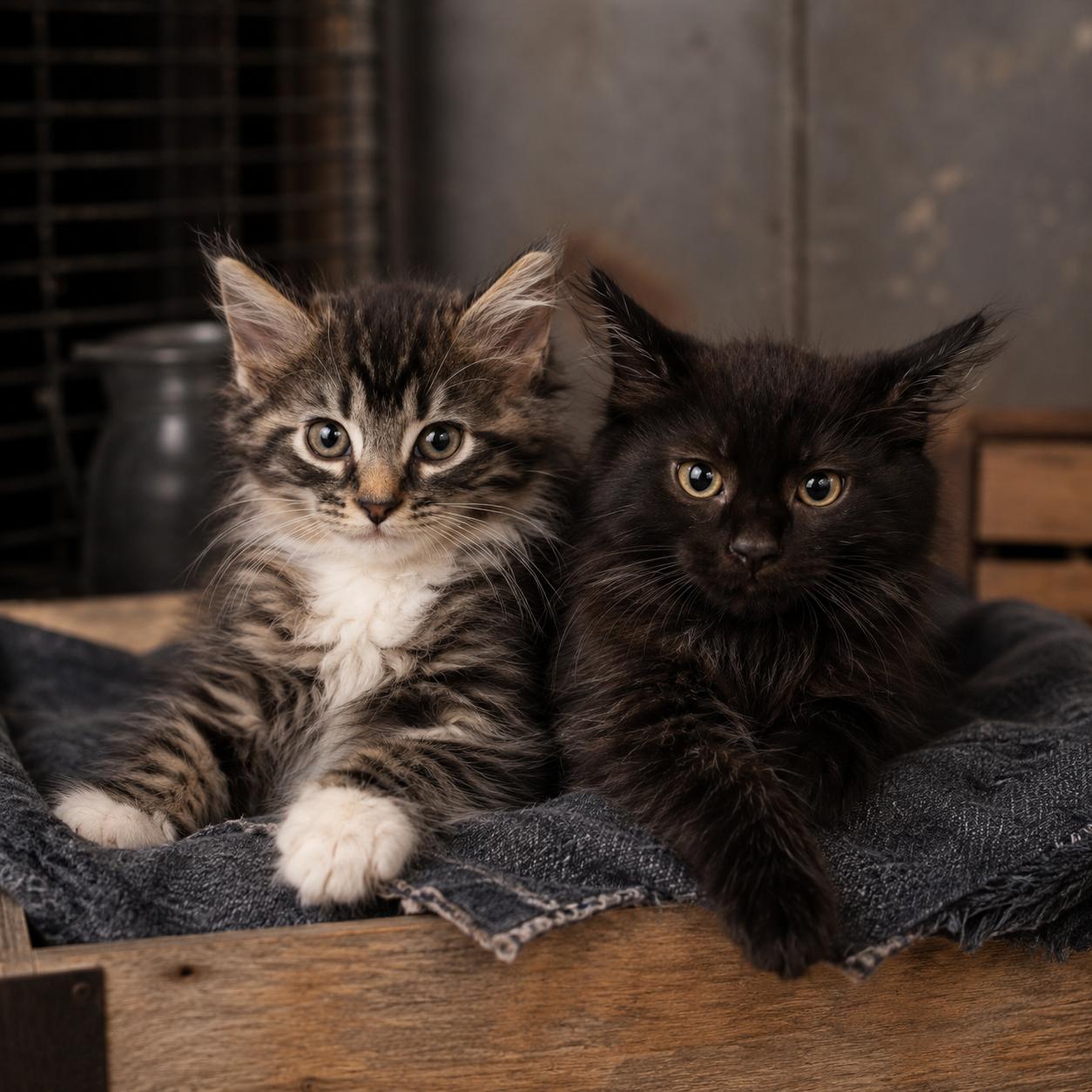 Jack & Daniel, adopted, Kitten Male Domestic Medium Hair.