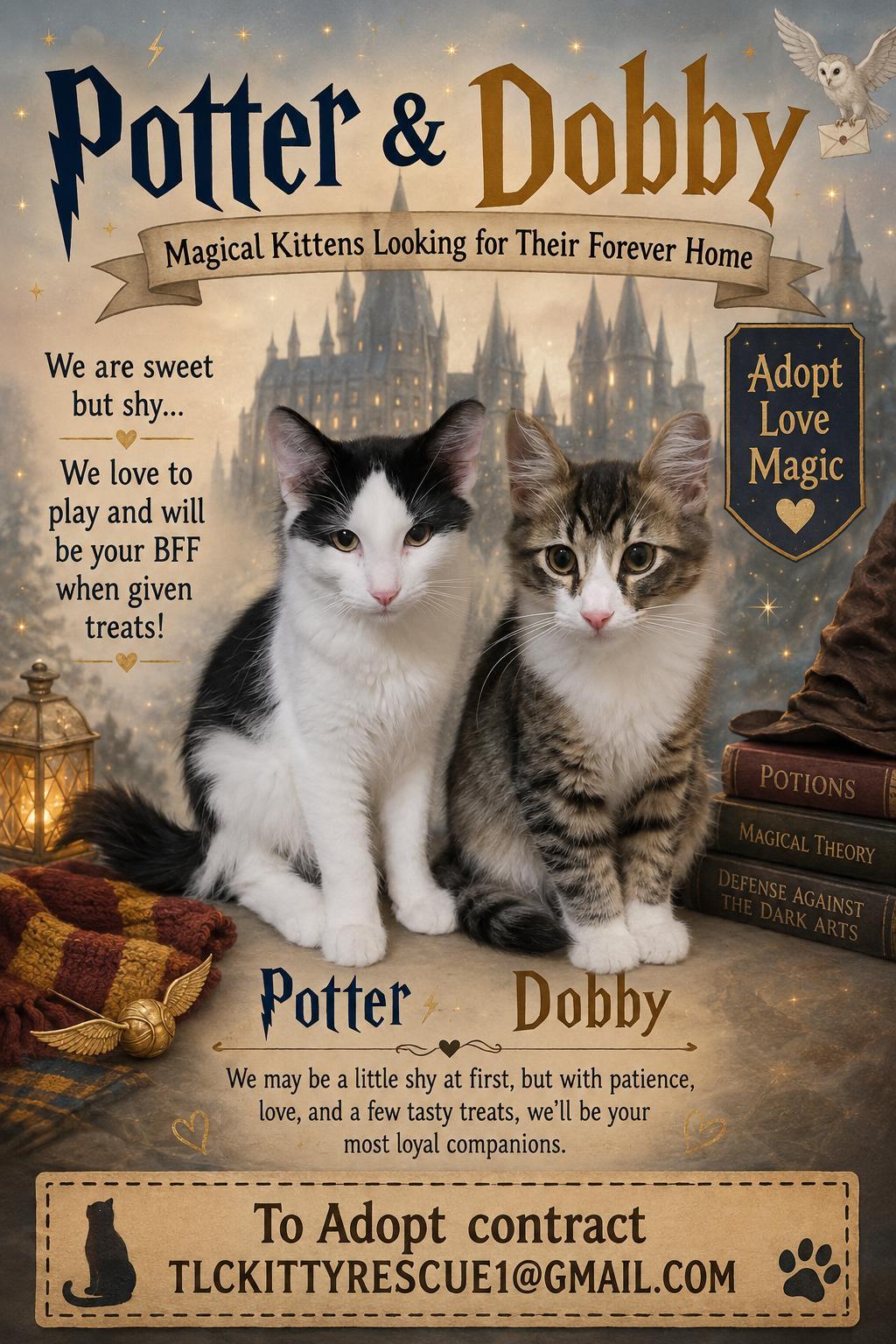 Enlarge POTTER & DOBBY, a ADOPTABLE mixed breed in Escalon, CA image 1/6