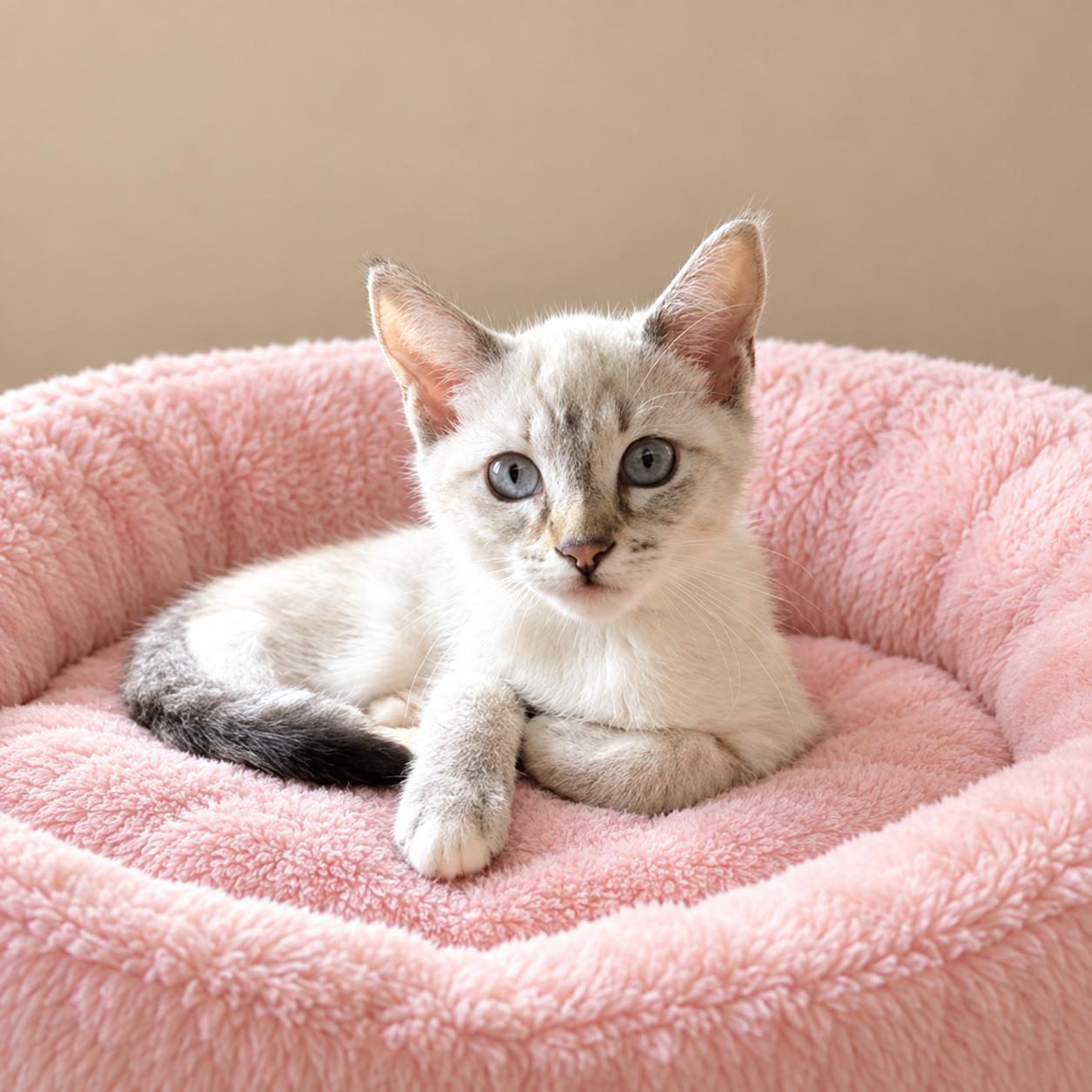 Peanut, Adoptable, Kitten Female Siamese & Domestic Short Hair.
