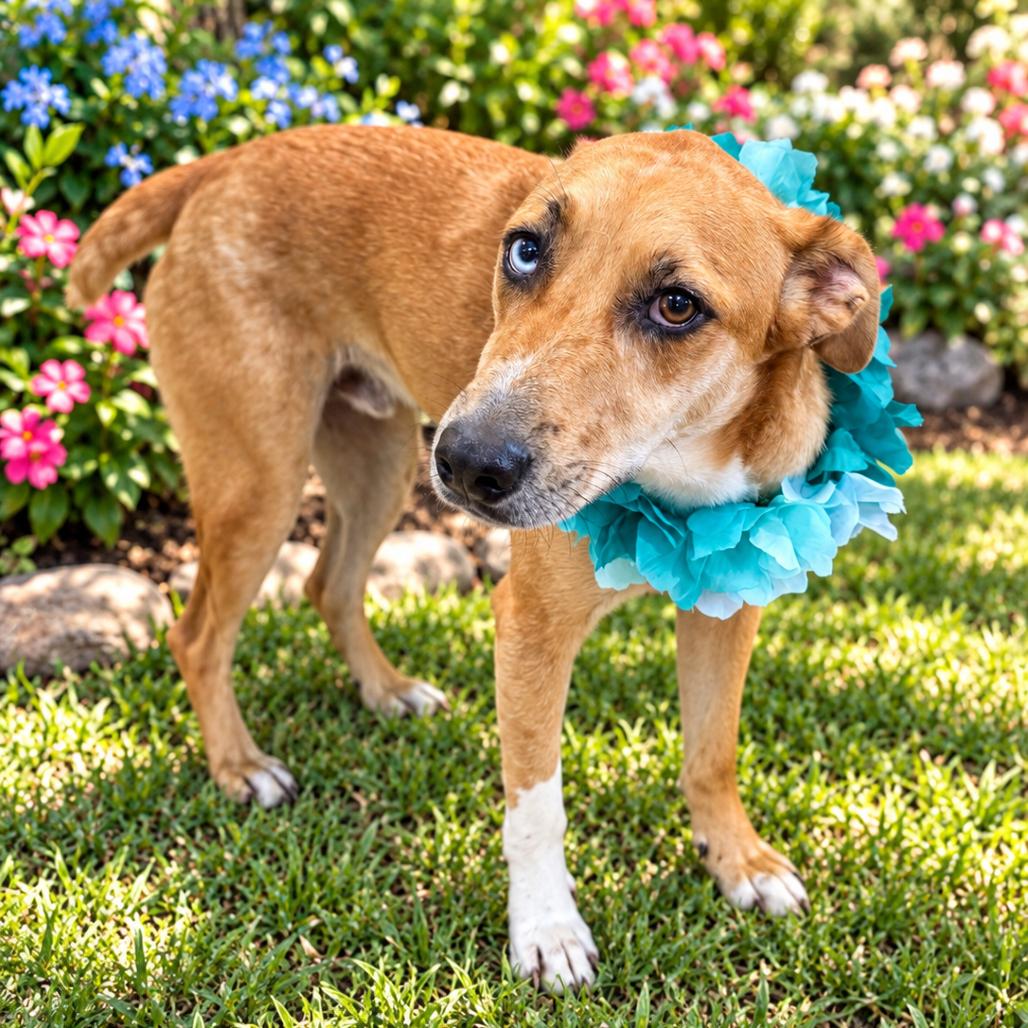 BANDIT (693), Adoptable, Adult Male Catahoula Leopard Dog & Black Mouth Cur.