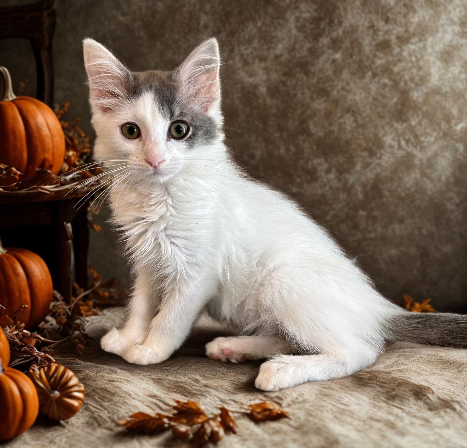 Austin, Adopted, Kitten Male Norwegian Forest Cat.