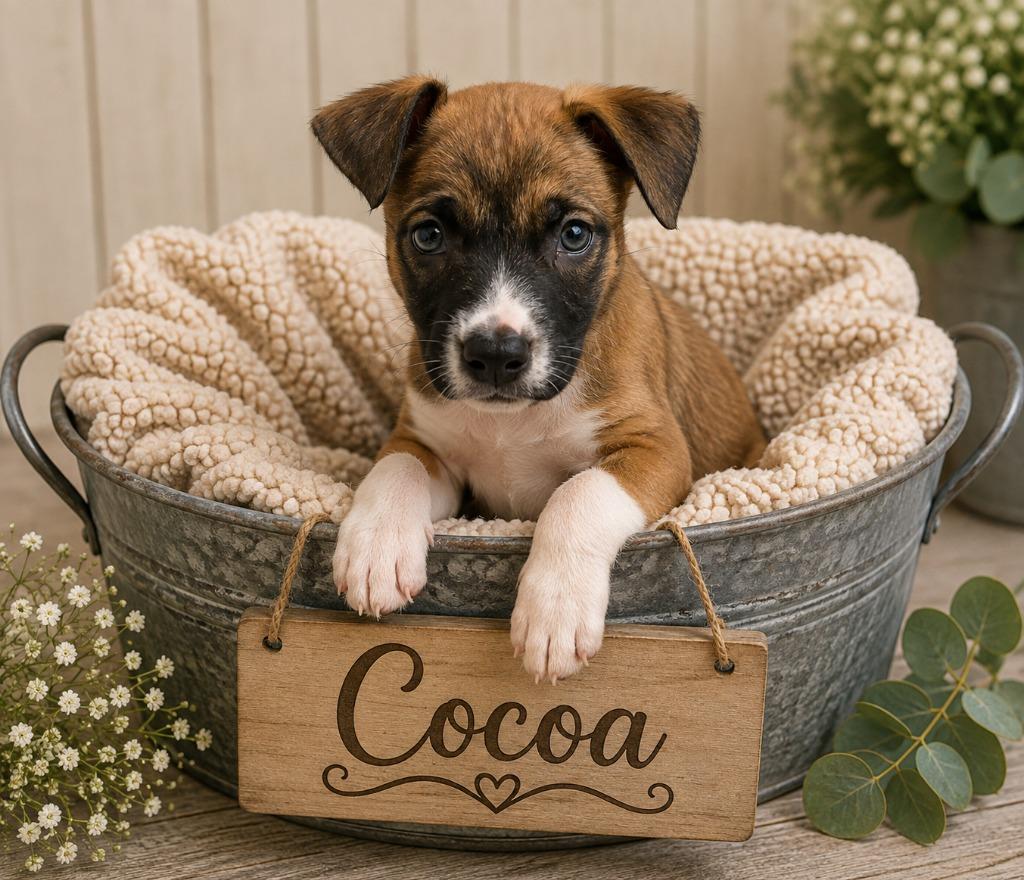 Cocoa, Adoptable, Puppy Female Mixed Breed.