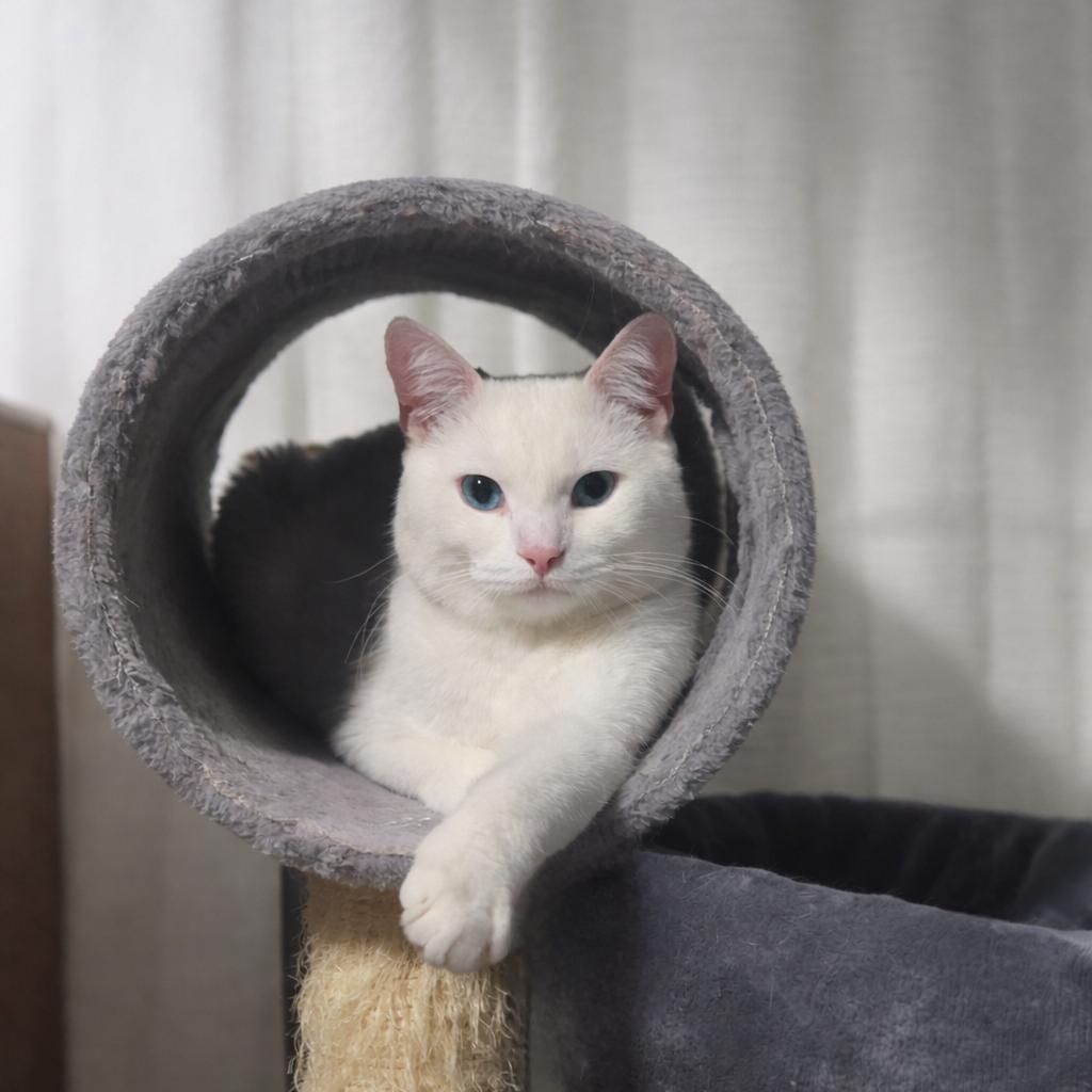 Frost, adopted, Young Male Domestic Short Hair.