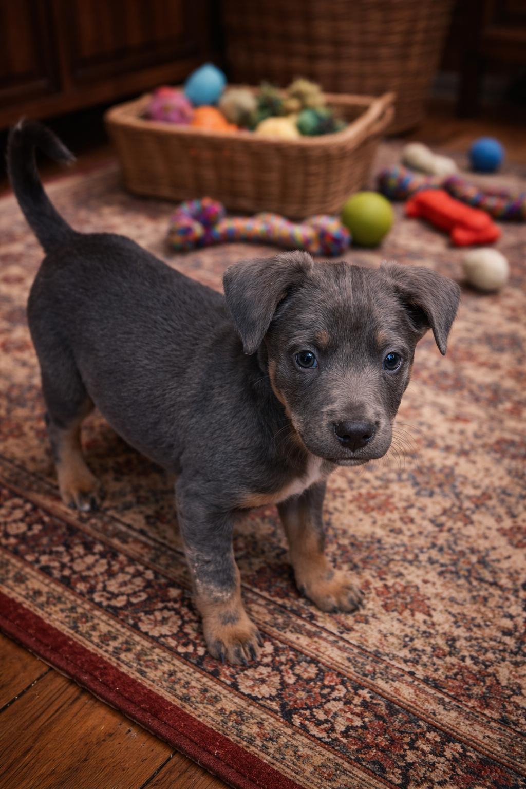 Taz, ADOPTABLE, Puppy Male American Staffordshire Terrier & Labrador Retriever.