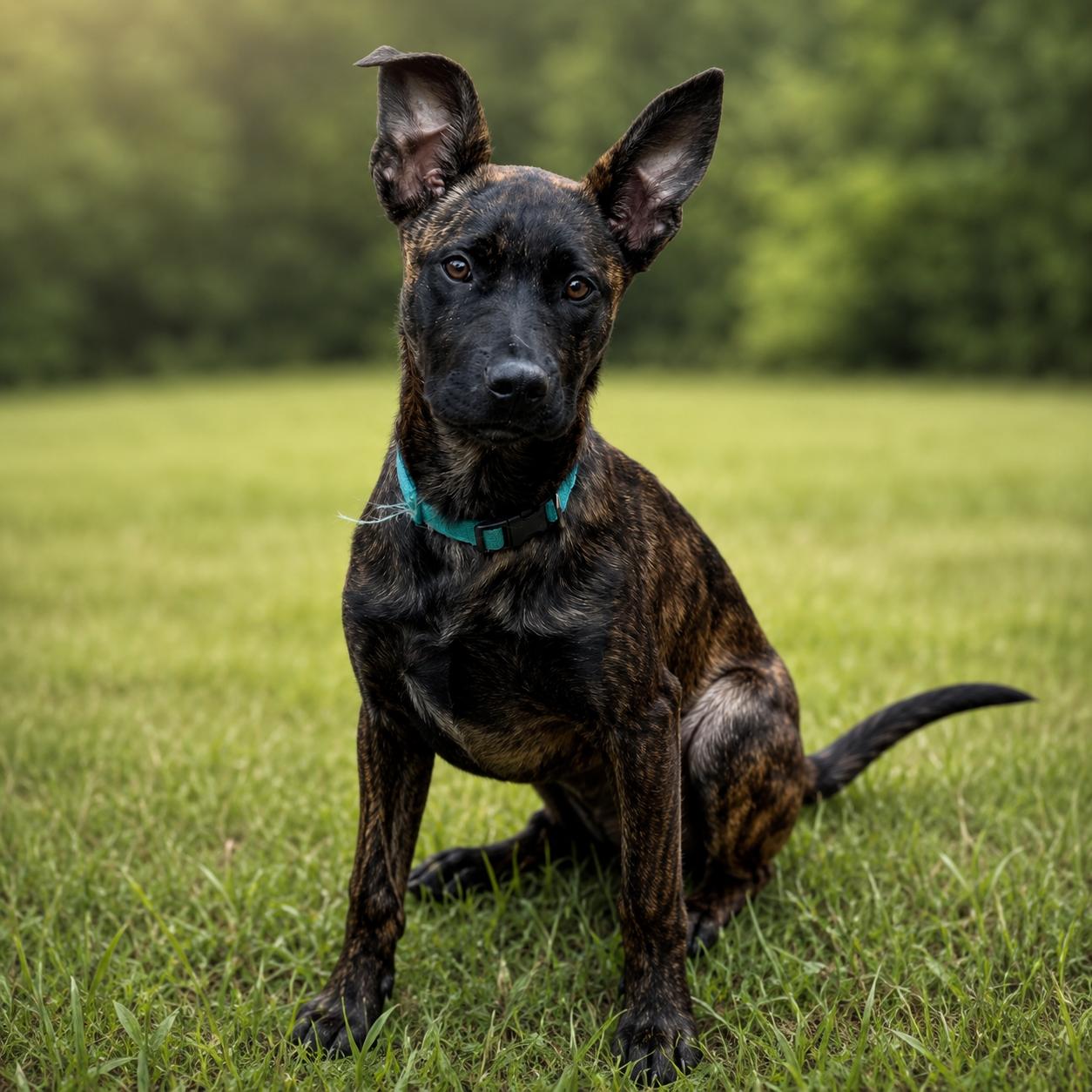 Hope, ADOPTABLE, Young Female Belgian Shepherd / Malinois & Pit Bull Terrier.