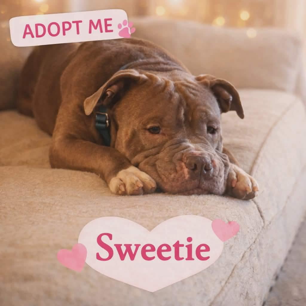 Sweetie, Adoptable, Adult Female Pit Bull Terrier.